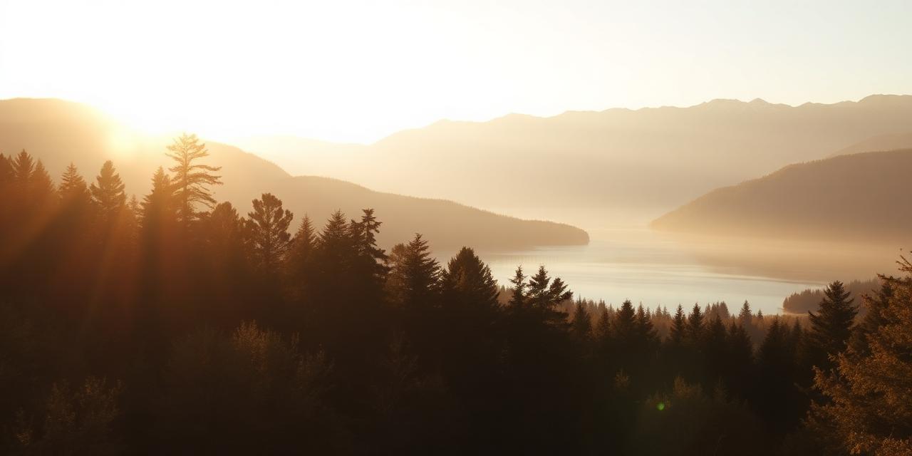 Paisagem natural ao amanhecer